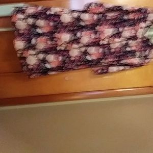 Flower print dress with belt